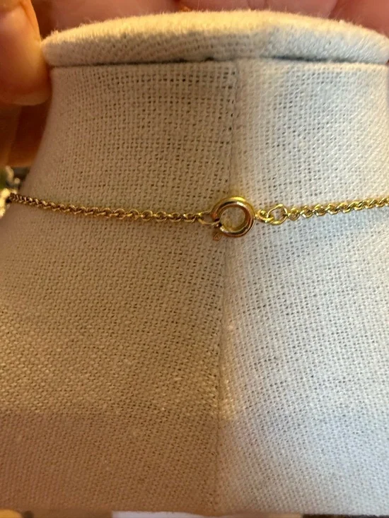 Gold-Tone Oval Mother-of-Pearl Pendant Necklace - White - Picture 7 of 8